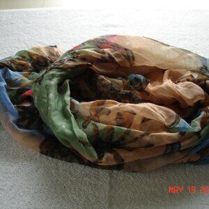 Infinity Scarf by WinWin One Size Blue, Green, Brown, Beige